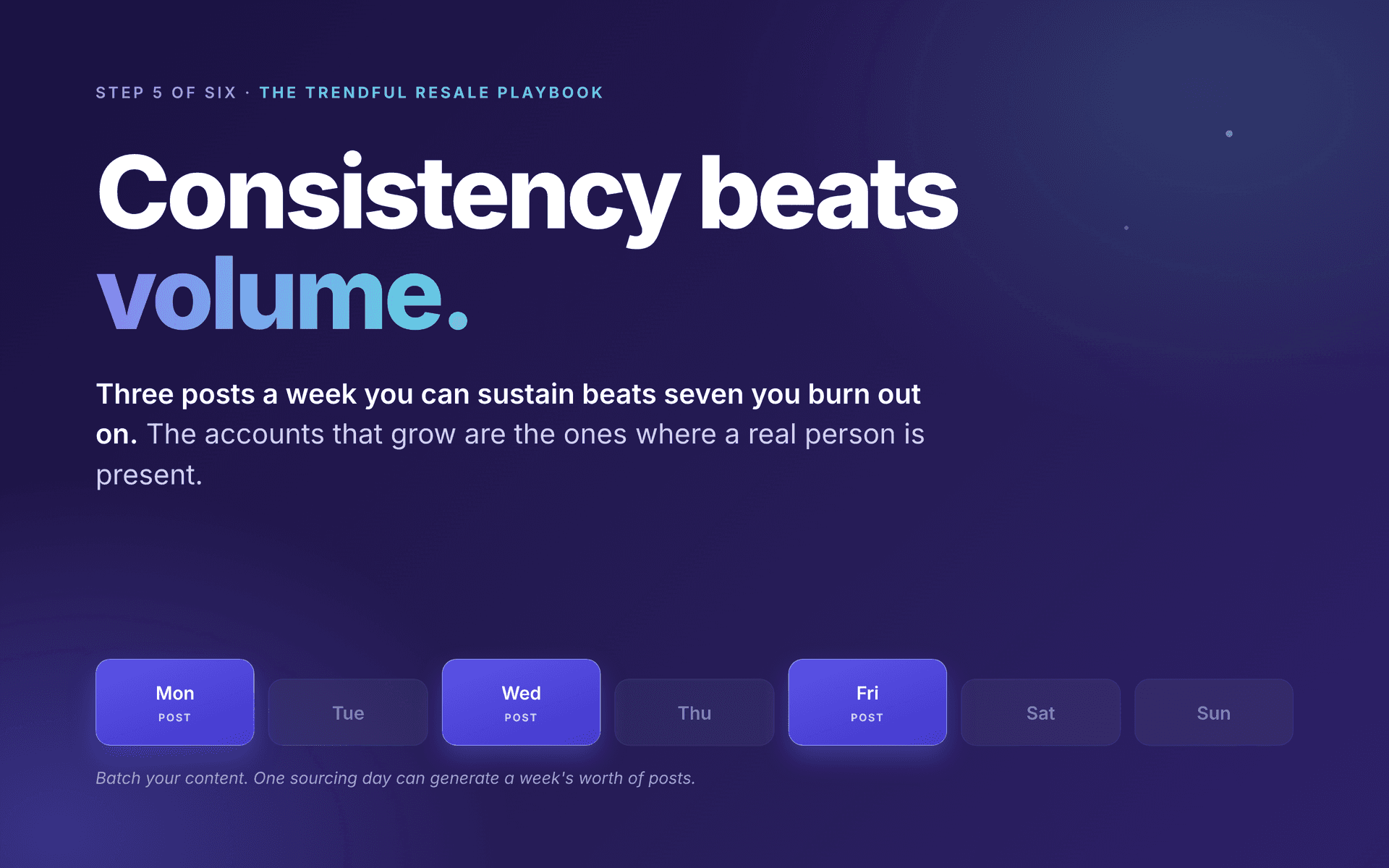 Consistency beats volume: how to market a resale business