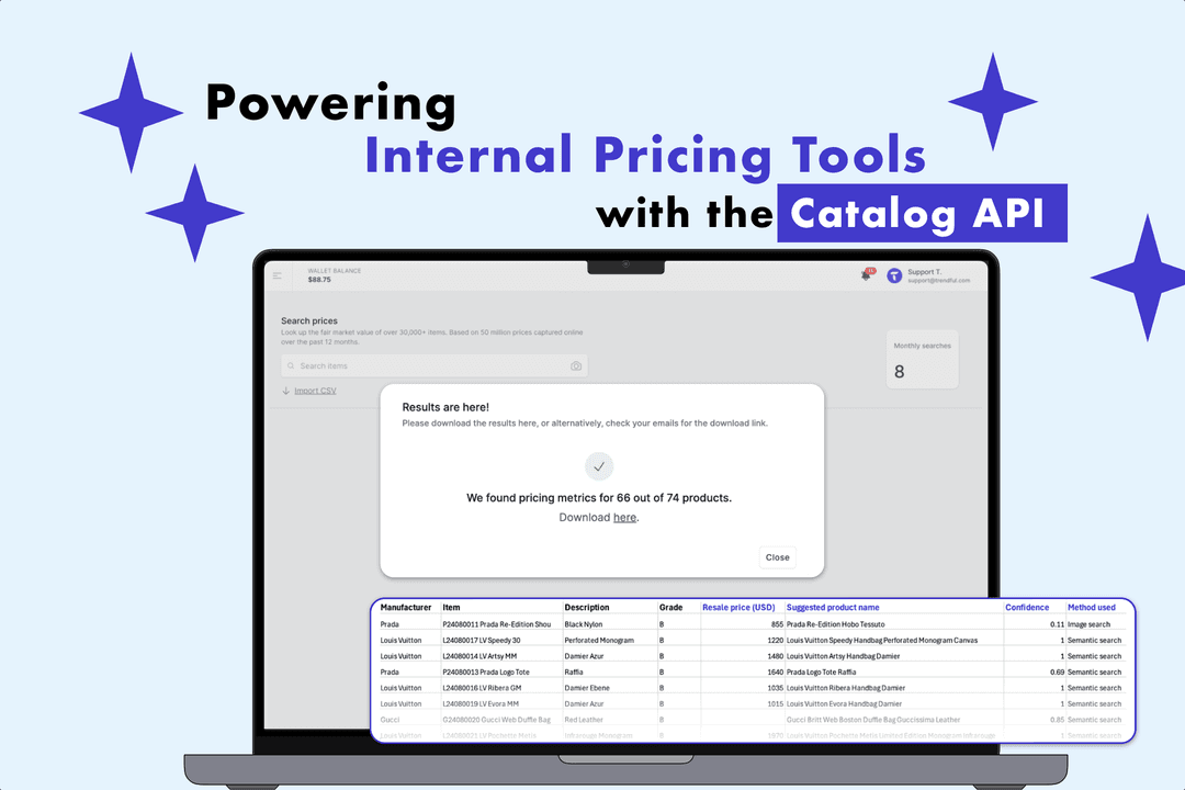 Powering Internal Pricing Tools with the Trendful Catalog API