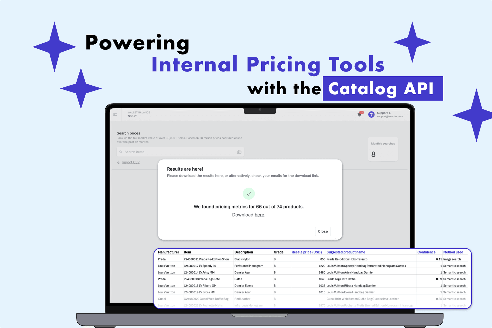 Powering Internal Pricing Tools with the Trendful Catalog API