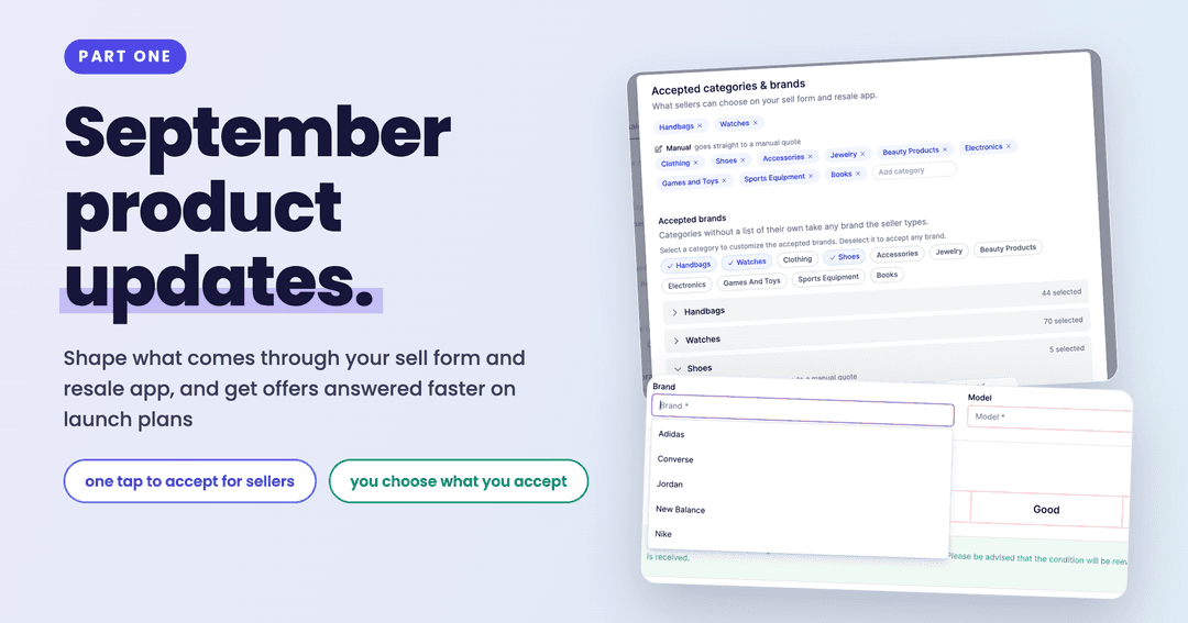 September updates, part one: you decide what customers can submit, and offers get answered faster