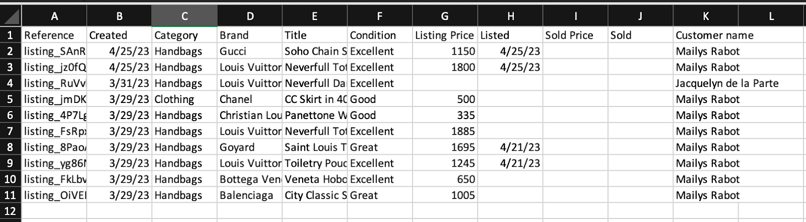 To export your products, you can click on 'Export products' on the overview page download the CSV file