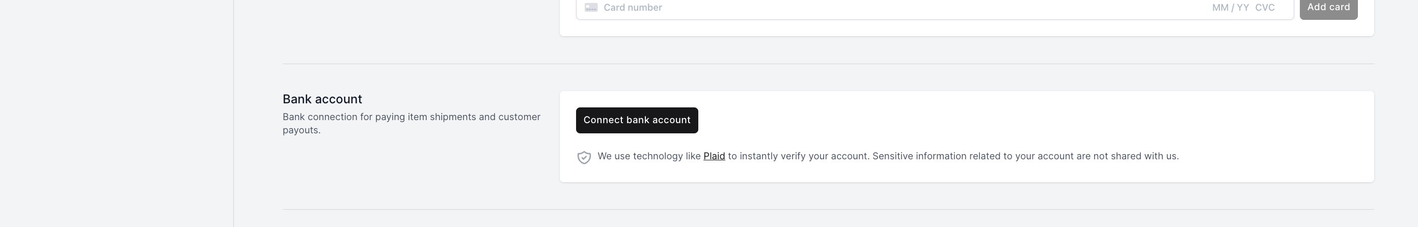 First you need to make sure you have connected your bank account
