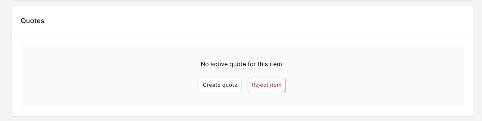 Simply scroll down on an offer to the quote section, in this case there will not be any active quotes and you can simply click the button…
