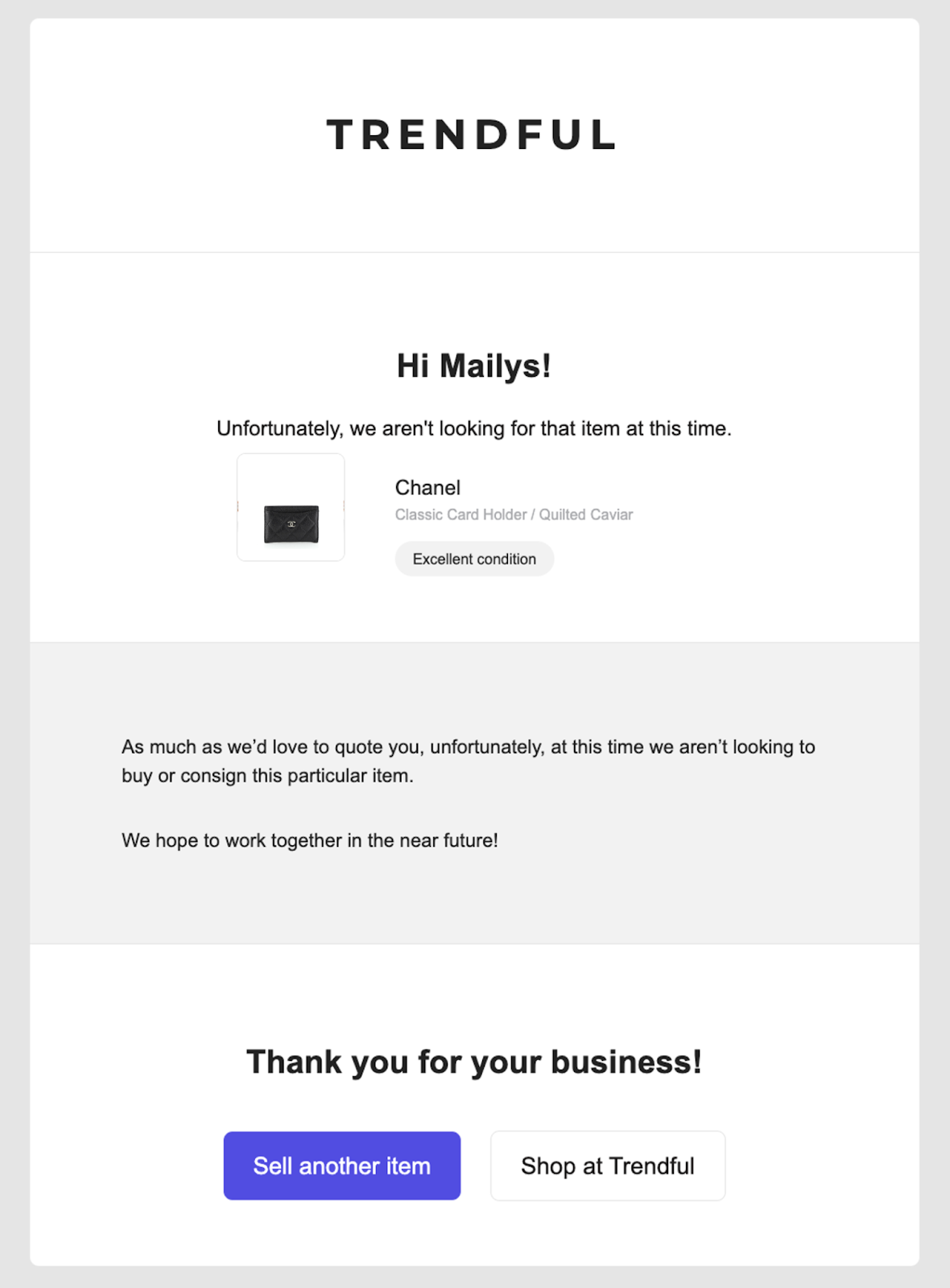 In this scenario when you click “Reject item” an automatic reject item email is sent to your customer (see image example below) and the…