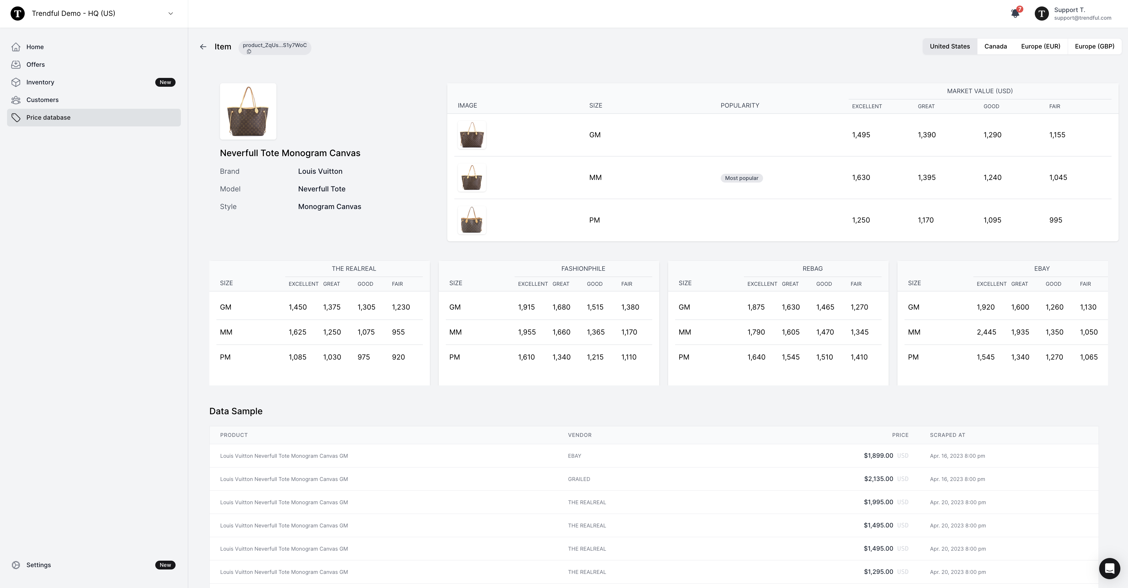Recommendations: Based on the data and analysis, the Trendful Price Database will provide recommendations on how to price and market the…