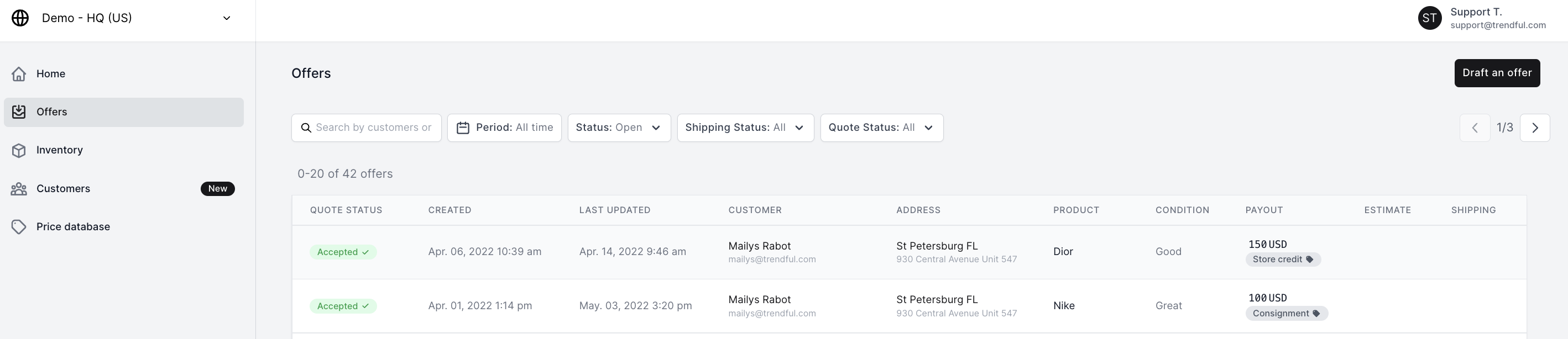 Other actions you can take on this overview page include